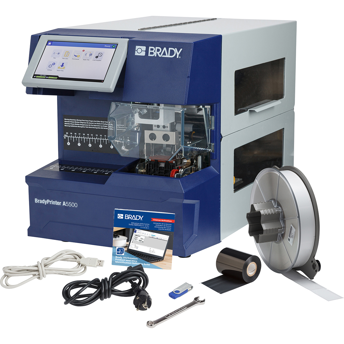 BradyPrinter A5500 Bayrak Etikett mit Applikator Drucker EMEA